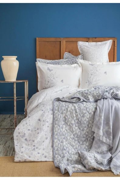 Apricitas HOME Çift Kişilik Tımeless Set Lıberty Indıgo - Yatak Ortusu