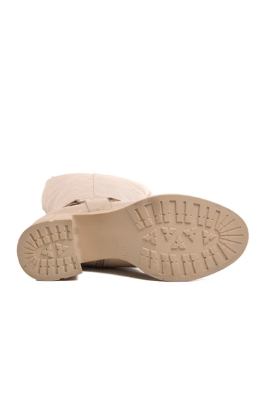 Pierre Cardin Krem Kadın Topuklu Çizme - 5