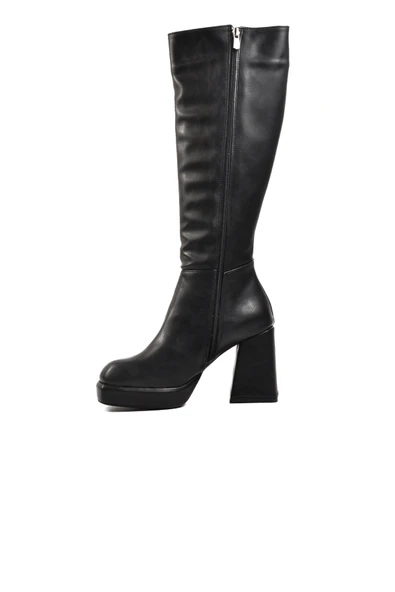 Pierre Cardin Siyah Kadın Topuklu Çizme - 2