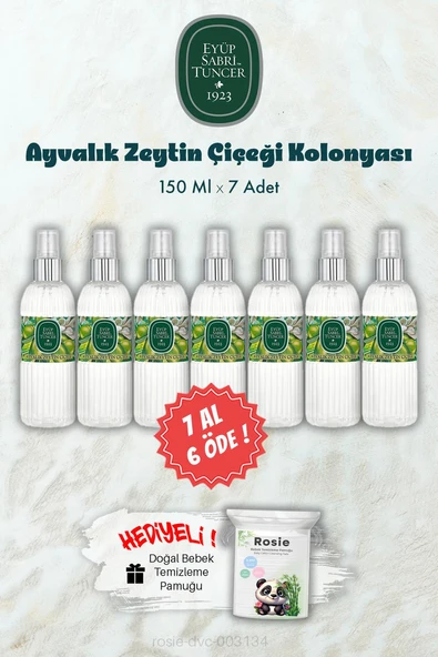 Ayvalık Zeytin Çiçeği Kolonyası 150 ML 7 AL 6 ÖDE ve ROSIE Hediye ürün görseli