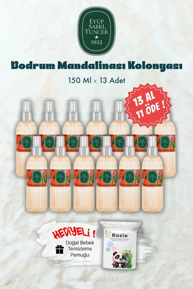 150 ML 13 AL 11 ÖDE Bodrum Mandalinası Kolonyası ve ROSIE Hediye ürün görseli