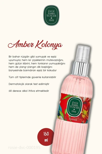 150 ML 13 AL 11 ÖDE Amber Kolonyası ve ROSIE Hediye - Resim 2