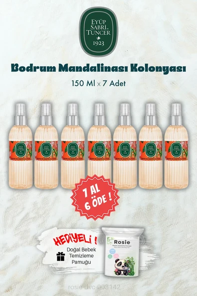 Bodrum Mandalinası Kolonyası 150 ML 7 AL 6 ÖDE ve ROSIE Hediye ürün görseli