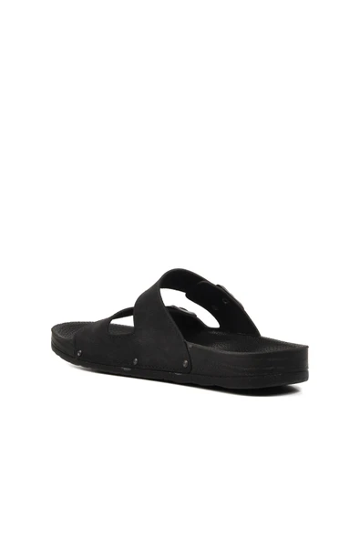 Pierre Cardin Siyah Nubuk Erkek Terlik - 4