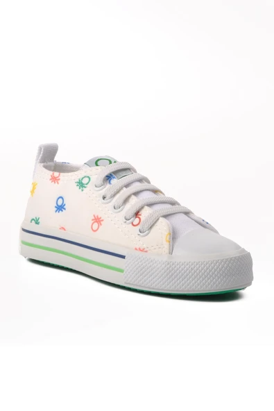 United Colors Of Benetton Beyaz Çocuk Spor Ayakkabı - Resim 3