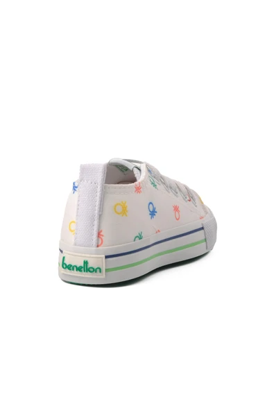 United Colors Of Benetton Beyaz Çocuk Spor Ayakkabı - Resim 4