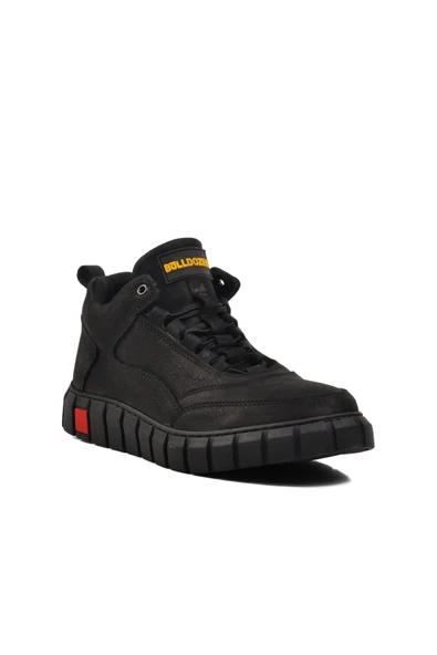 Bulldozer Siyah Nubuk Hakiki Deri Sneaker Erkek Bot - Resim 3