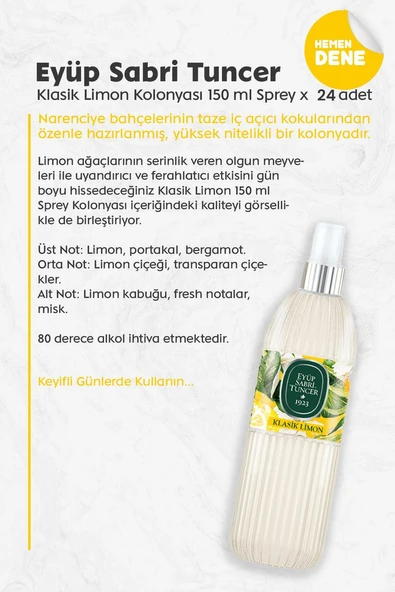 150 ML 13 AL 11 ÖDE Klasik Limon Kolonyası ve ROSIE Hediye - Resim 2