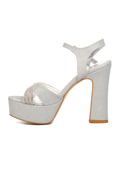 Aspor Gümüş Gri Kadın Abiye Ayakkabı - 2