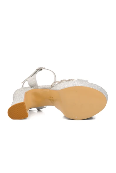 Aspor Gümüş Gri Kadın Abiye Ayakkabı - 5