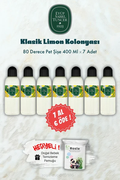 400 ML 80 Derece Klasik Limon Kolonyası 7 AL 6 ÖDE ve ROSIE Hediye ürün görseli