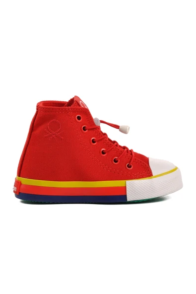 United Colors Of Benetton Kırmızı Çocuk Uzun boğazlı Hi Sneaker Spor Ayakkabı
