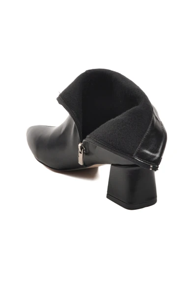 Aspor Siyah Poliüretan Kadın Topuklu Bot - Resim 4