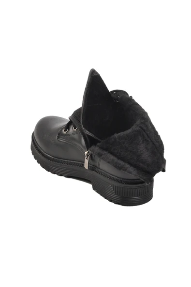 Aspor Siyah Cilt İçi Kürklü Kadın Bot - Resim 4