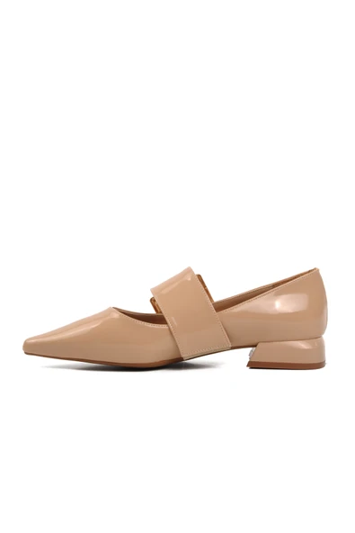 Aspor Nude Nut Rugan Kadın Abiye Ayakkabı - Resim 2