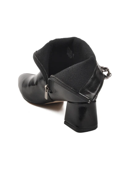 Aspor Siyah Rugan Poliüretan Kadın Topuklu Bot - 4