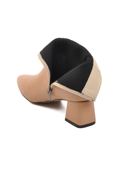 Aspor Nude Nut Poliüretan Kadın Topuklu Bot - Resim 4