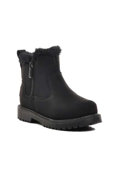Aspor Siyah Nubuk İçi Kürklü Kız Çocuk Bot - Resim 3