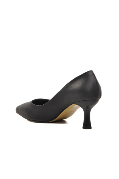 Aspor Siyah Cilt Kadın Topuklu Stiletto Ayakkabı - 4