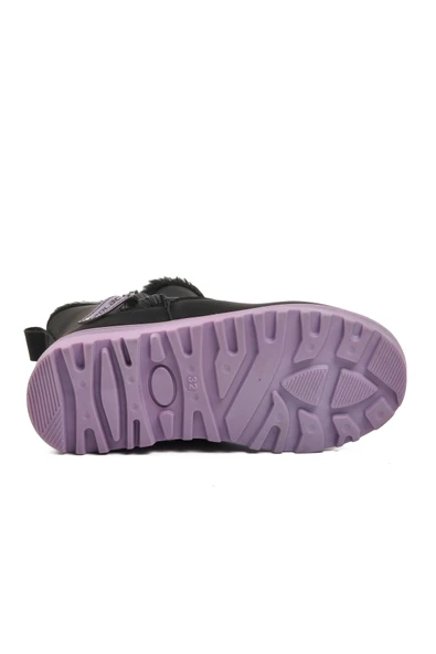 Aspor Siyah Lila İçi Kürklü Kız Çocuk Bot - Resim 5