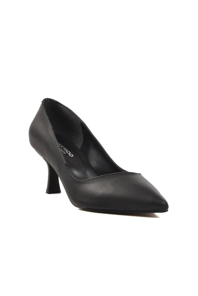Aspor Siyah Cilt Kadın Topuklu Stiletto Ayakkabı - 3