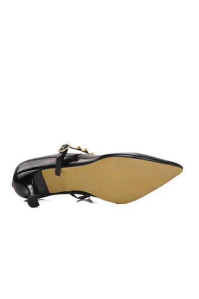 Aspor Siyah Rugan Kadın Topuklu Stiletto Ayakkabı - 5