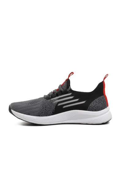 Walkway Füme Siyah Kırmızı Unisex Spor Ayakkabı - 2