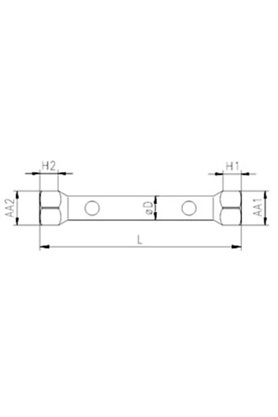 İZELTAŞ Kovan Anahtar Iki Ağız 16x17 Mm - 2