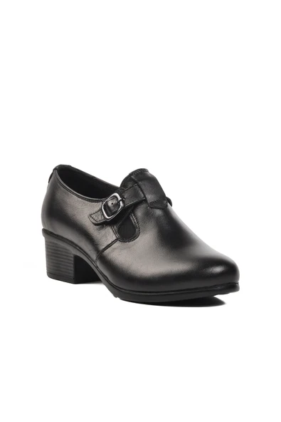 Aspor Siyah Kadın Topuklu Klasik Ayakkabı - Resim 3