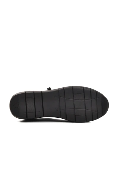 Aspor Siyah Kadın Düz Rahat Günlük Ayakkabı - Resim 5