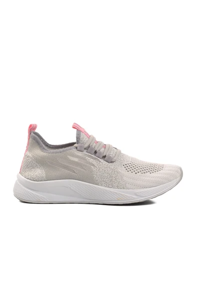 Walkway Buz Gri Pudra Hafif Fileli Kadın Spor Ayakkabı Sneaker