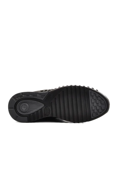 Aspor Siyah Hakiki Deri Erkek Casual Ayakkabı - Resim 6