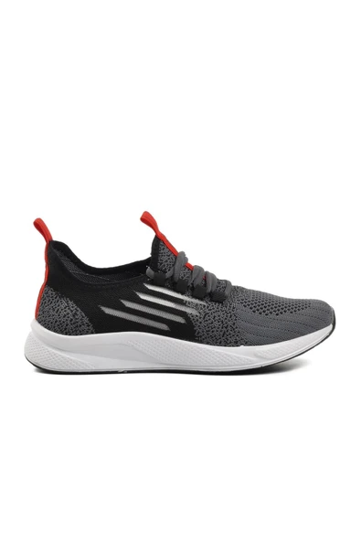 Walkway Füme Siyah Kırmızı Unisex Spor Ayakkabı