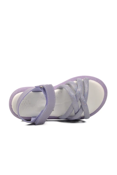 Aspor Lila Çocuk Düz Sandalet - Resim 4