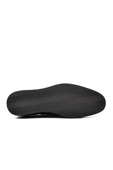 Aspor Siyah Hakiki Deri Erkek Klasik Ayakkabı - Resim 5