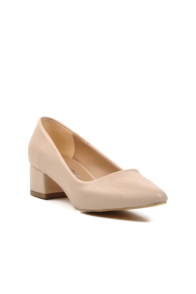 Aspor Bej Ten Kadın Topuklu Ayakkabı - Resim 3