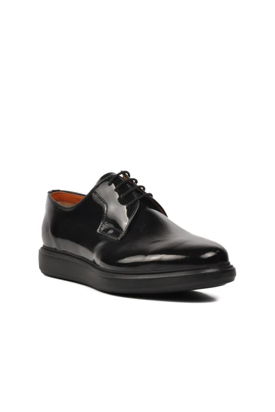 Aspor Siyah Rugan Hakiki Deri Erkek Günlük Ayakkabı - Resim 3