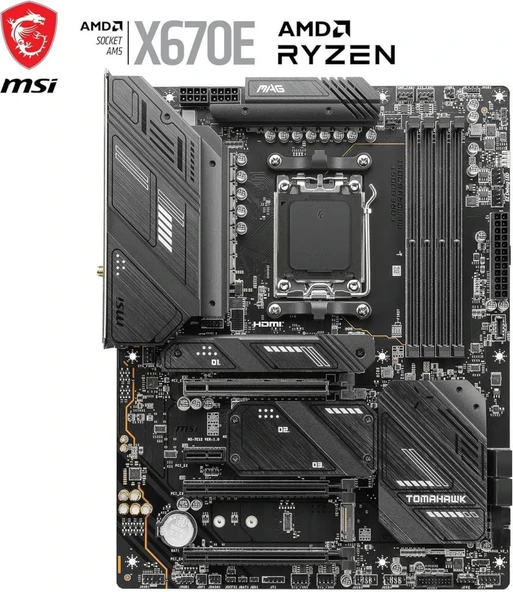 MSI Mag X670E Tomahawk Wi-Fi AMD AM5 DDR5 ATX Anakart Teşhir - Resim 7