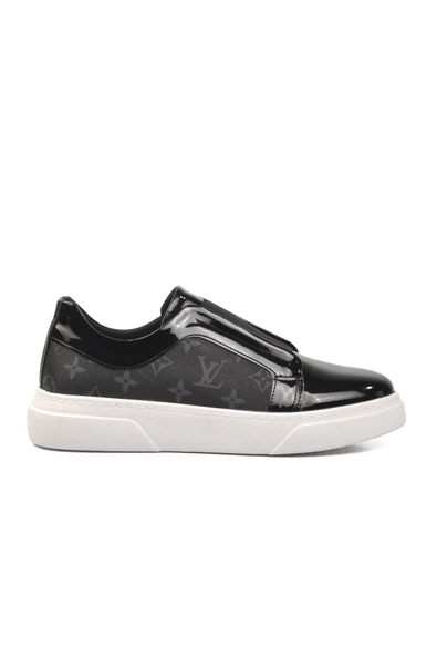 Aspor Siyah Rugan Beyaz Erkek Sneaker Ayakkabı