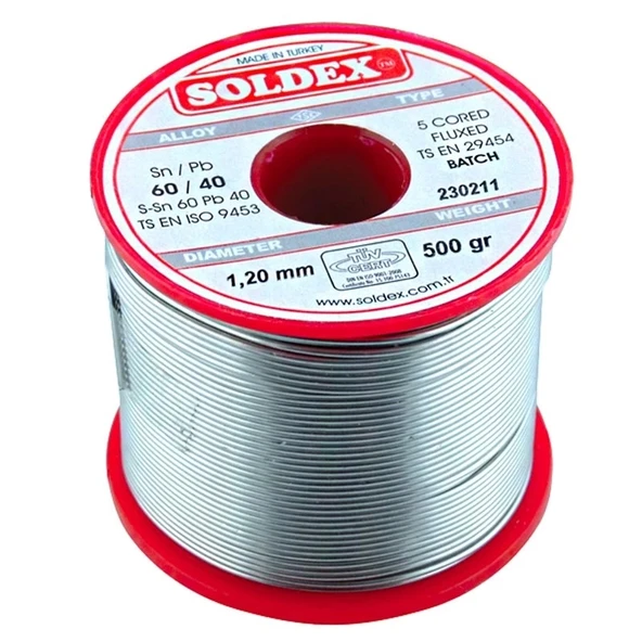 500 GR LEHİM 1.2 MM KALIN SOLDEX SN60 PB40 (4172)