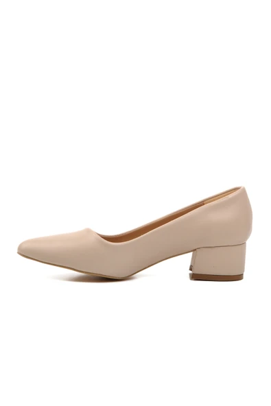 Aspor Bej Ten Kadın Topuklu Ayakkabı - Resim 2