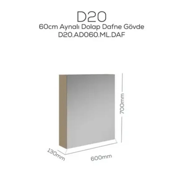 Creavit D20 Aynalı Dolap Dafne