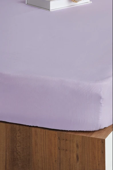 Upstyle Pes Lastikli Çarşaf Seti Tek Kişilik Funny DüzBoya Lila-Lila - Resim 3