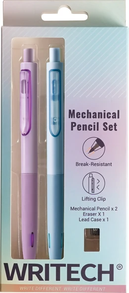 WRITECH W-5154 HEDİYE SET 0,5MM (MAVİ-MOR) VERSATİL KALEM SETİ BLISTER