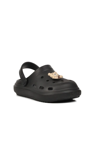 Aspor Siyah Unisex Sabo Çocuk Terlik - 3