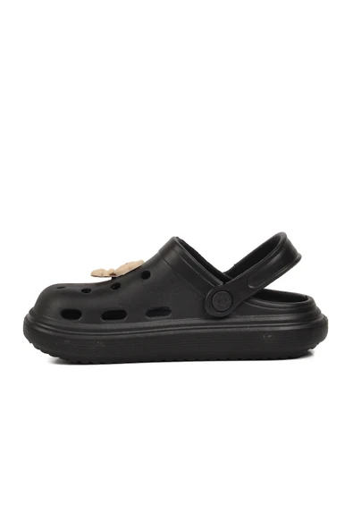 Aspor Siyah Unisex Sabo Çocuk Terlik - Resim 2