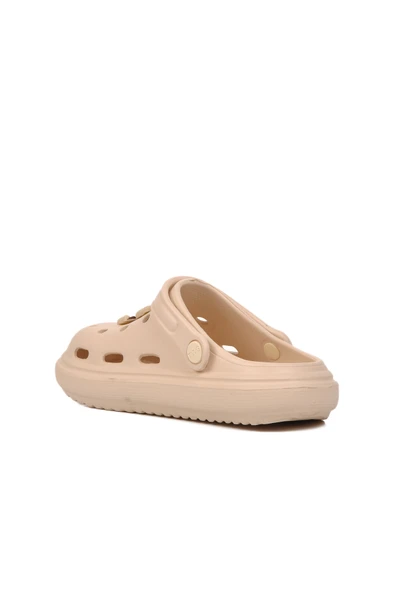 Aspor Bej Ekru Unisex Sabo Çocuk Terlik - 4