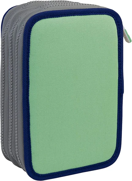 MILAN 081364NLGR NET&LIT YEŞİL 3 KATLI SET KALEM ÇANTASI - Resim 2