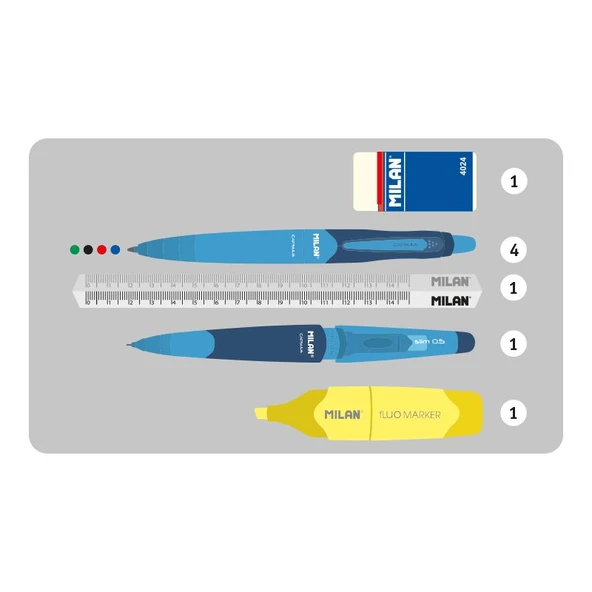 MILAN 08871TE TEXTURE SETLİ  KALEM ÇANTASI - Resim 2