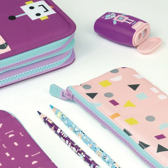 MILAN 081118HBP HAPPY BOTS KALEM KUTUSU - Resim 2